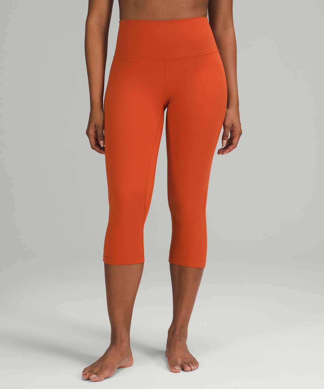 WOMENS LULULEMON GRAY, ORANGE RUCHED LEG WITH ZIPPER POCKET CROP LEGGING ~  8