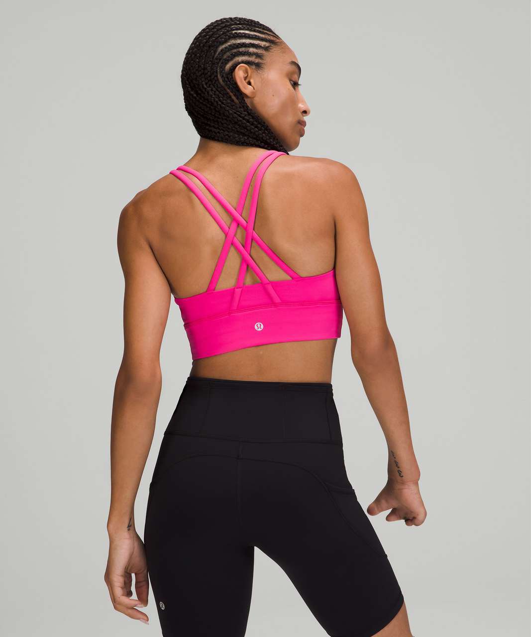 lululemon – Women's Energy Longline Sports Bra Medium Support, B–D Cups –  Color Printed – Size 10, £48.00