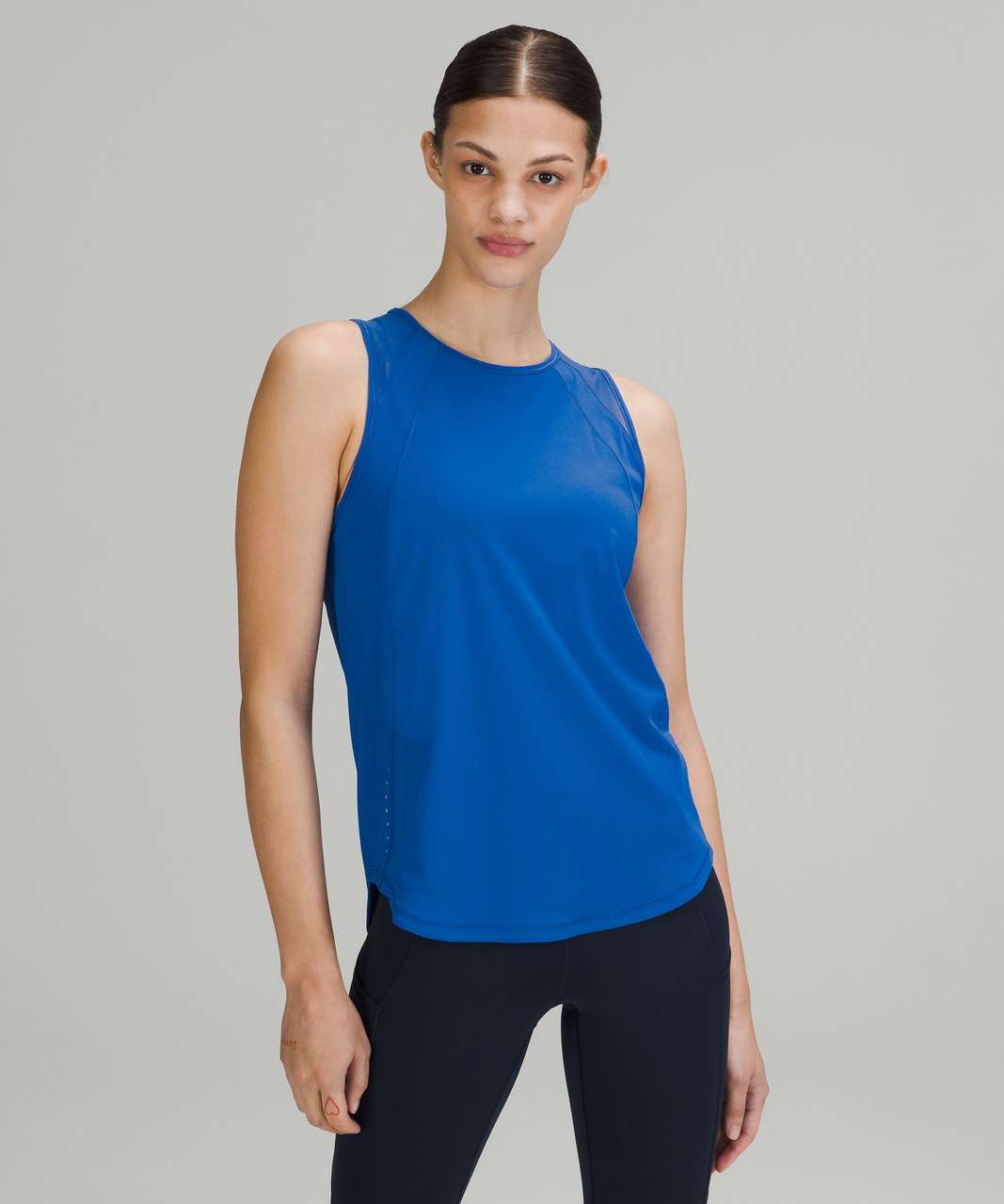 NEW LULULEMON SCULPT TANK TOP *CROPPED SYMPHONY BLUE SIZE 10 - 12