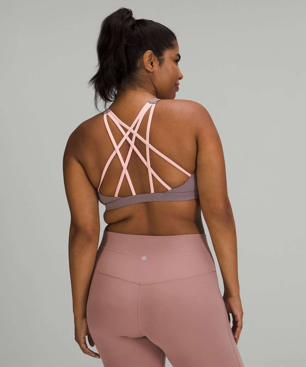 Lululemon Free to Be Serene Bra *Light Support, C/D Cup - Lunar Rock / Dew  Pink - lulu fanatics