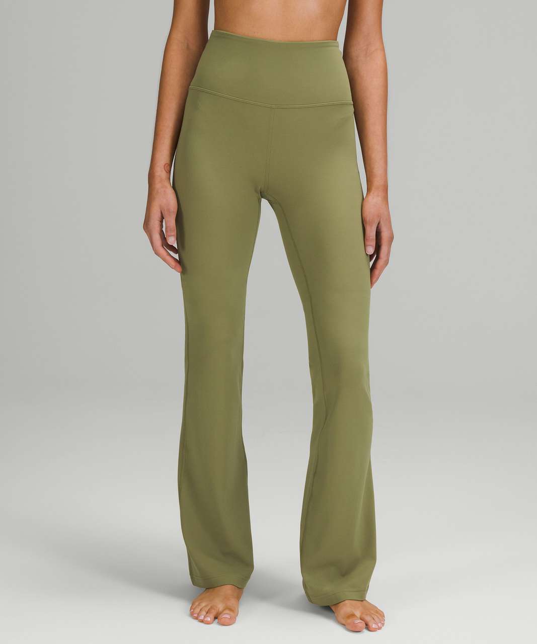 Lululemon Groove Super-High-Rise Flared Pant Nulu - Bronze Green