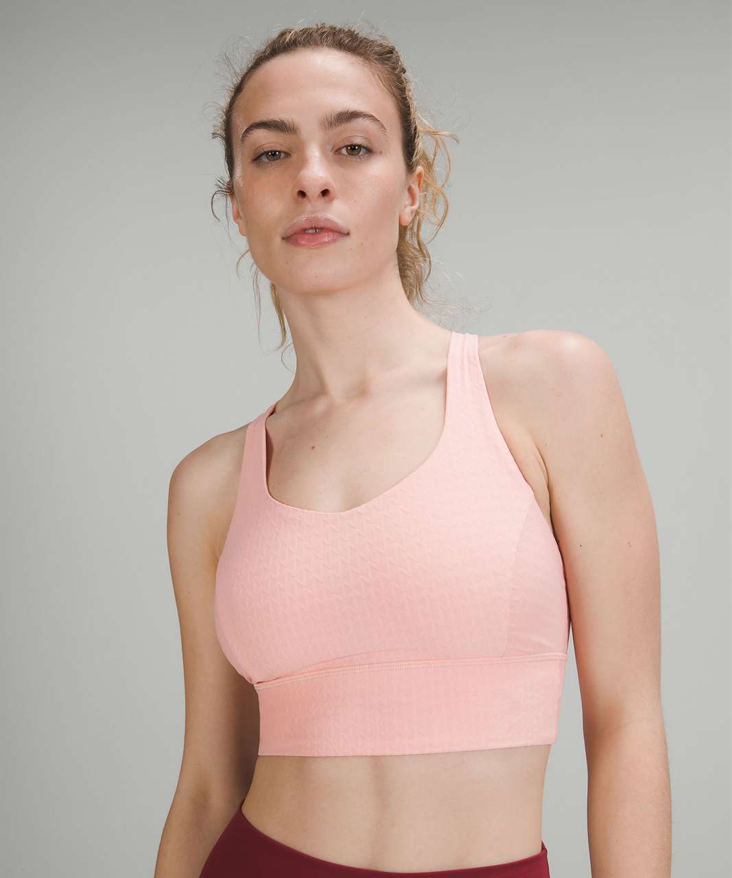 Longline Sports Bra - Light Pink