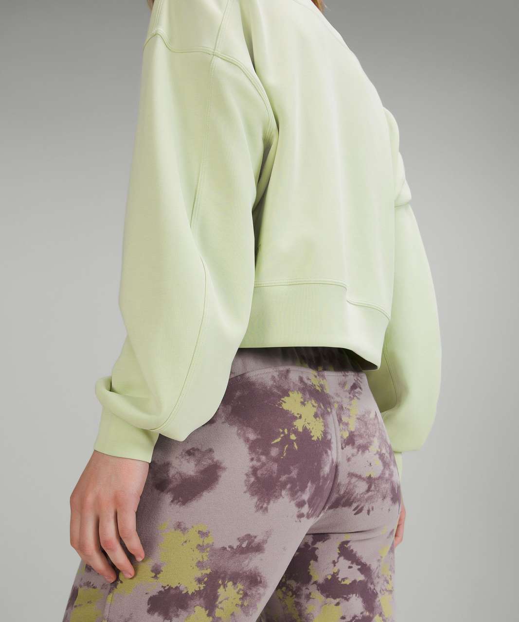 Lululemon Perfectly Oversized Cropped Crew *Softstreme - Creamy Mint