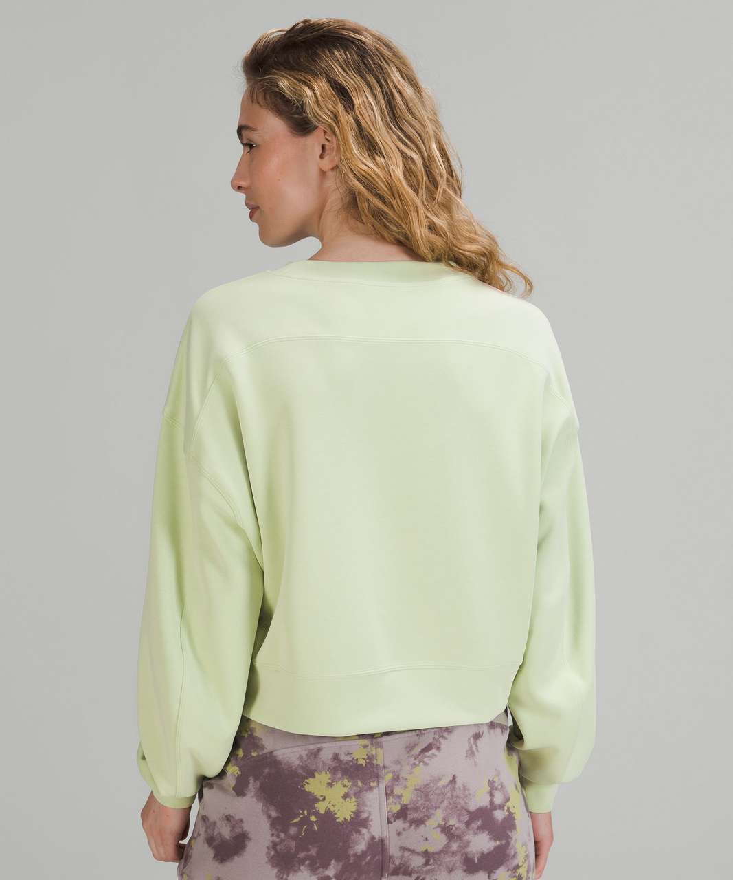 Lululemon Perfectly Oversized Cropped Crew *Softstreme - Creamy Mint