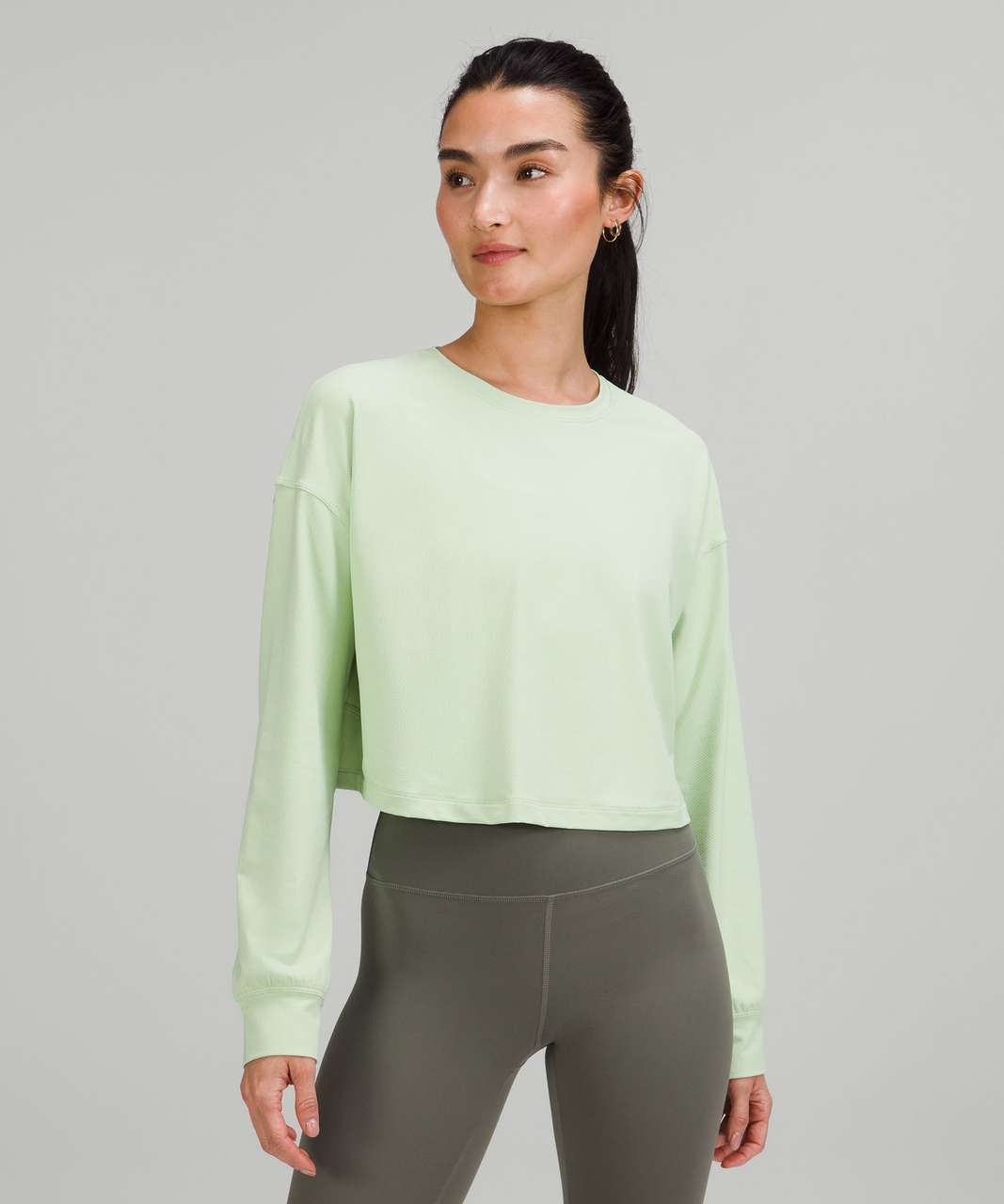 Lululemon Muscle Love Long Sleeve Shirt - Creamy Mint - lulu fanatics