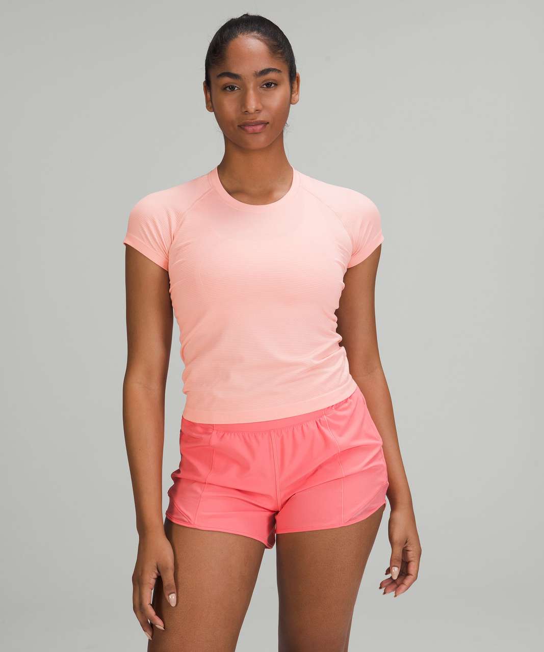 NEW Women Lululemon Swiftly Tech Short Sleeve 2.0 Raspberry Cream