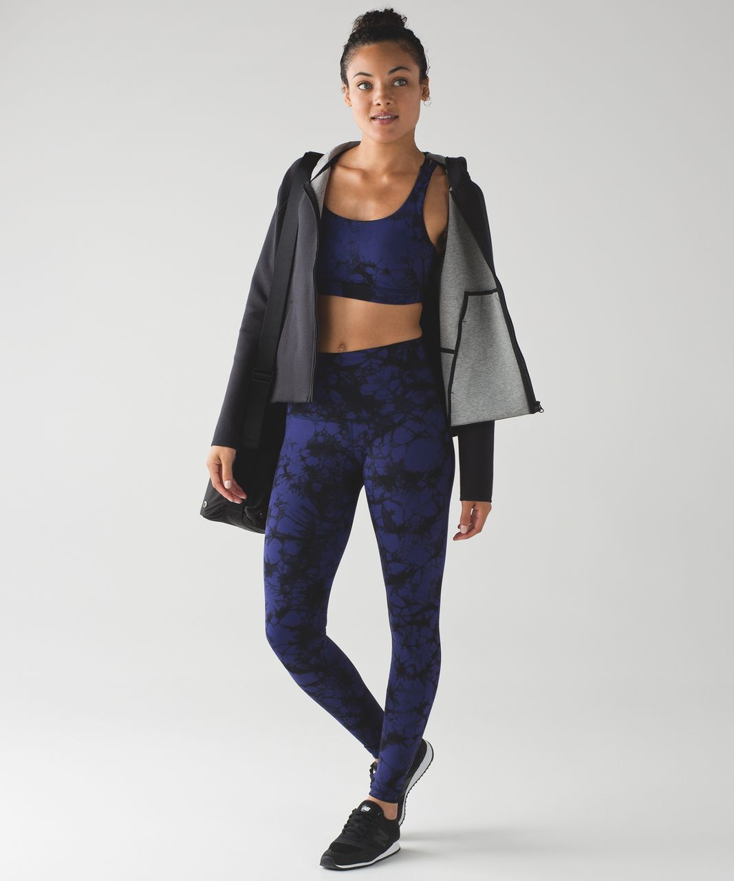 Lululemon Energy Bra (Shibori) - Shibori Emporer Blue Black