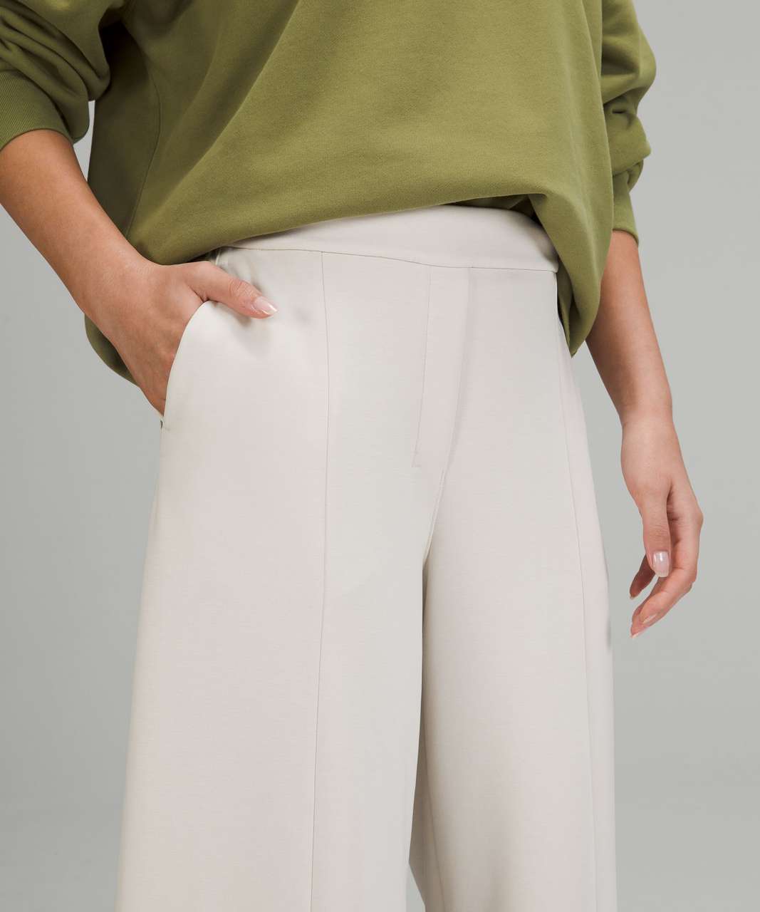 Lululemon Softstreme Relaxed High-Rise Pant White Opal, Women's Fashion,  Activewear on Carousell