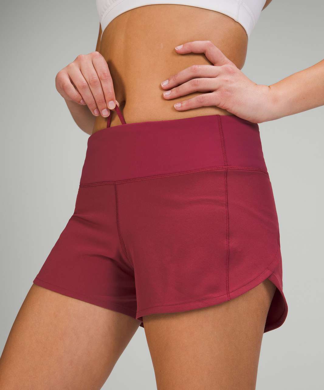 Lululemon Speed Up Mid-Rise Lined Short 4 - Mulled Wine - lulu fanatics