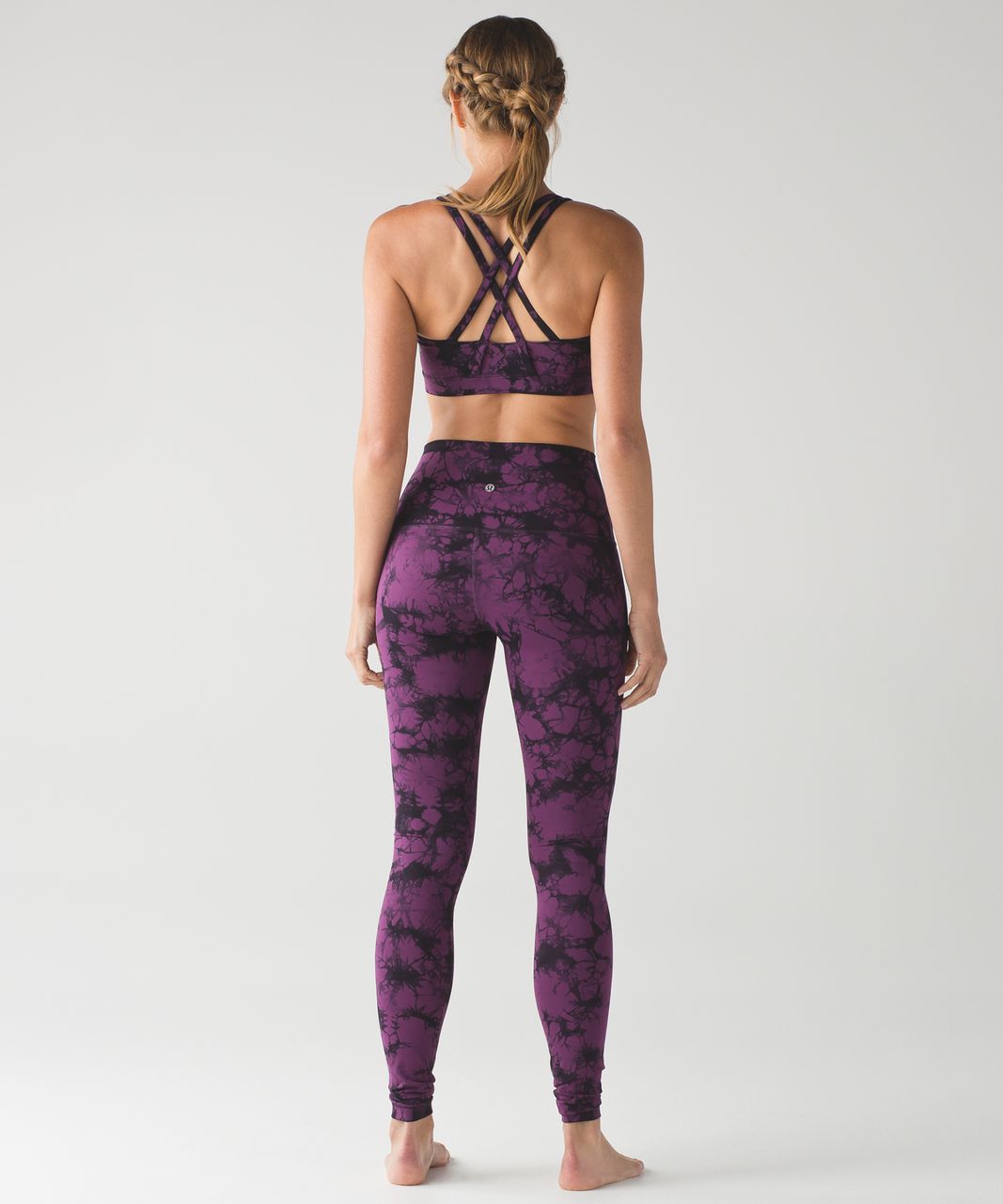 Lululemon Energy Bra (Shibori) - Shibori Darkest Magenta Black