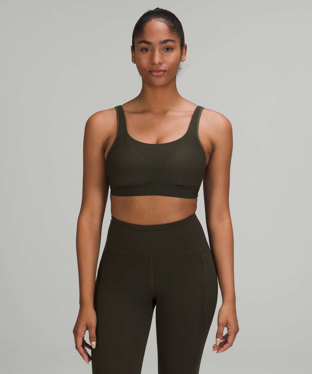 Lululemon Run Times Bra *High Support, B–G Cups - Dark Olive