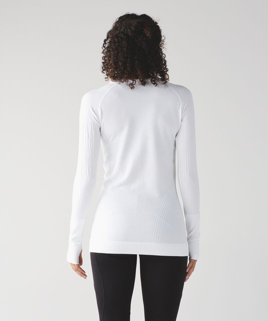 Best Lululemon Long Sleeve Tops Reviews In 2024 - Diagonal Rib Silver Drop  / White Womens Rest Less Pullover