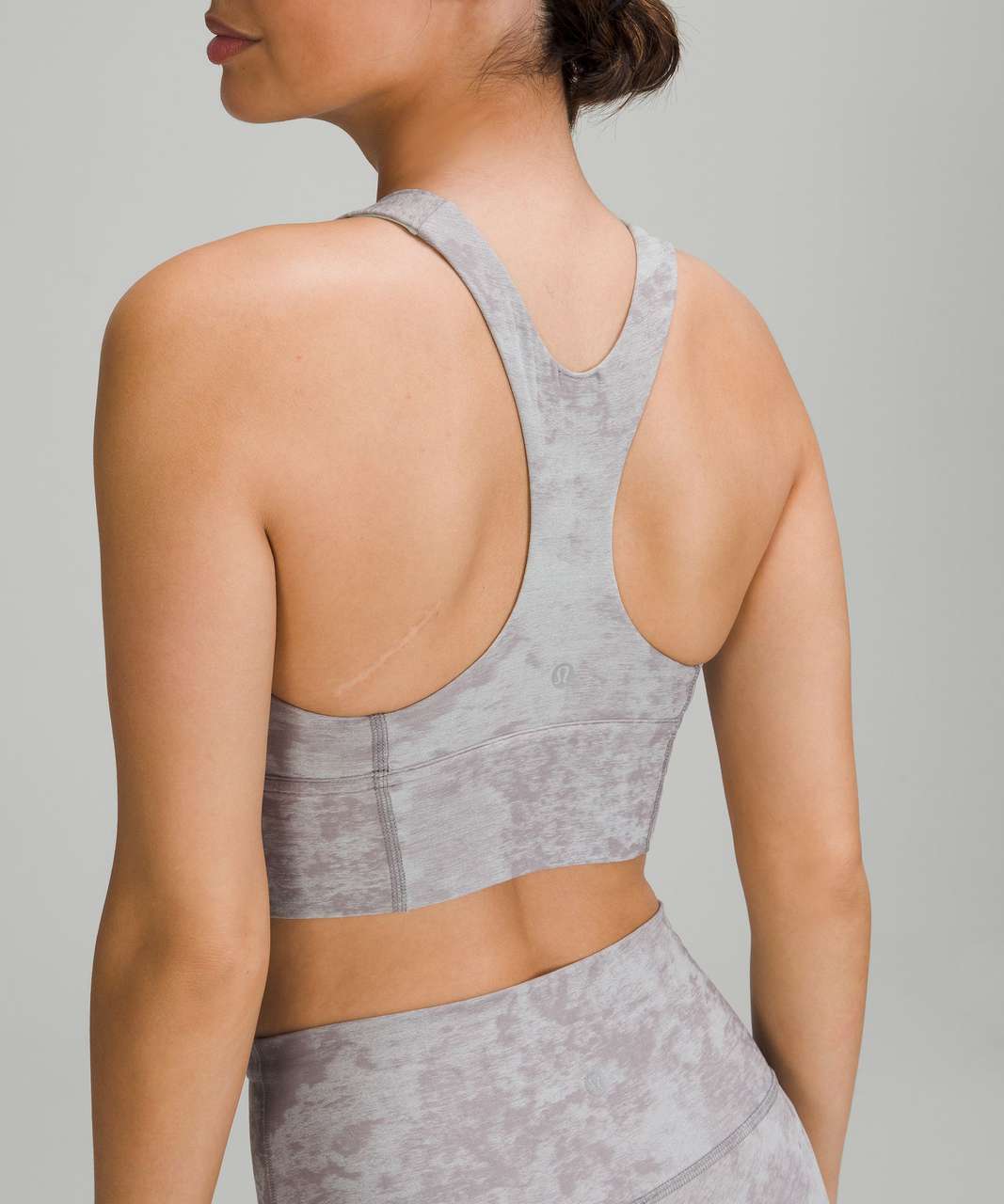 Lululemon Wunder Train Longline Bra *Medium Support, C/D Cup - Tactile Jacquard Lunar Rock Delicate Mint