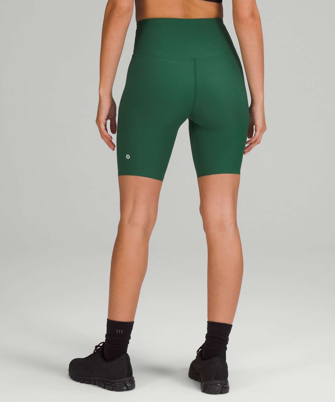 Lululemon Base Pace High-Rise Short 8" *Ribbed Nulux - Everglade Green