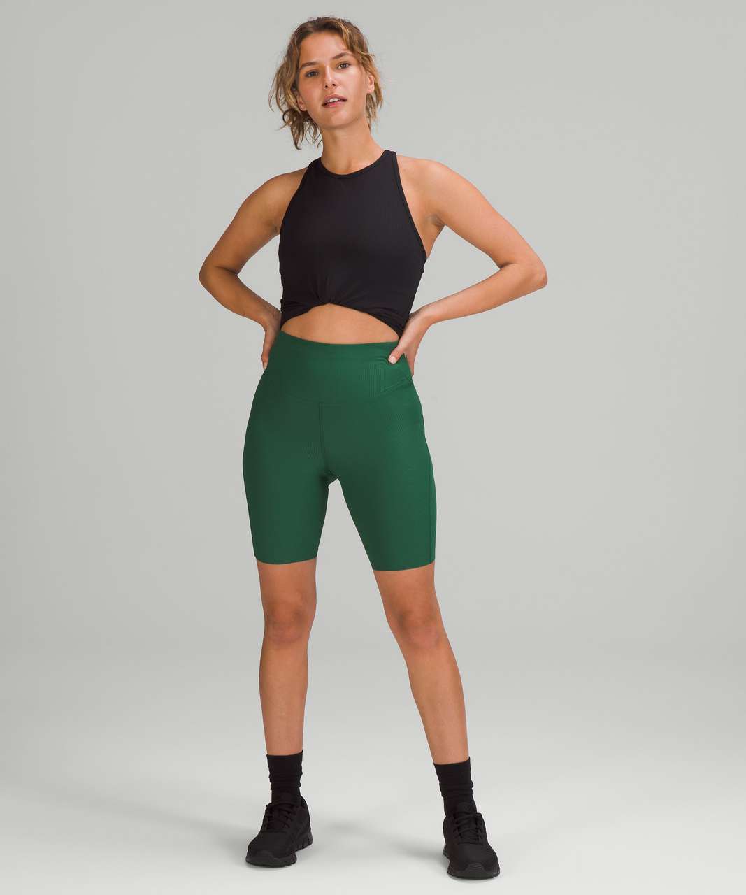 Lululemon Base Pace High-Rise Short 8 - City Grit Green Multi - lulu  fanatics