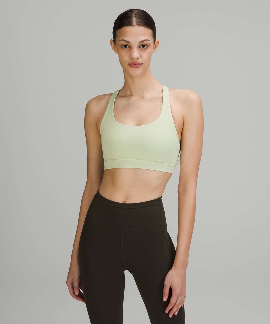 Lululemon Energy Adjustable Bra *Medium Support, B–D Cups - Creamy Mint -  lulu fanatics