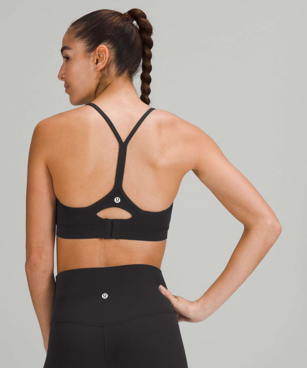 Lululemon Flow Y Adjustable Bra *Light Support, A–C Cups - Black - lulu  fanatics