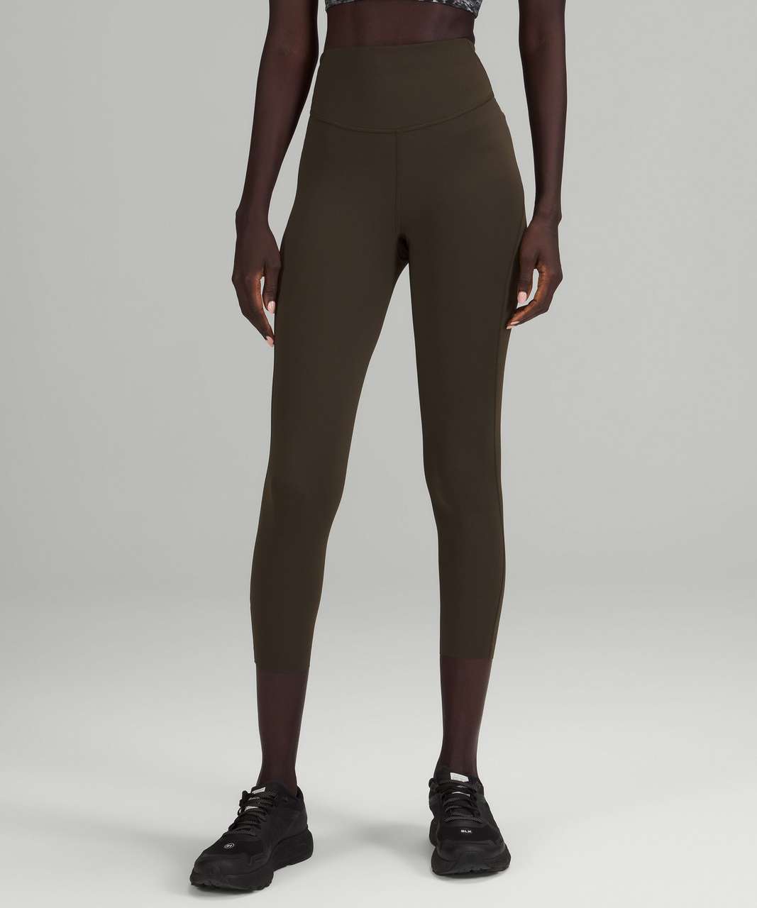 Lululemon Base Pace High-Rise Crop 23 - Dark Olive - lulu fanatics