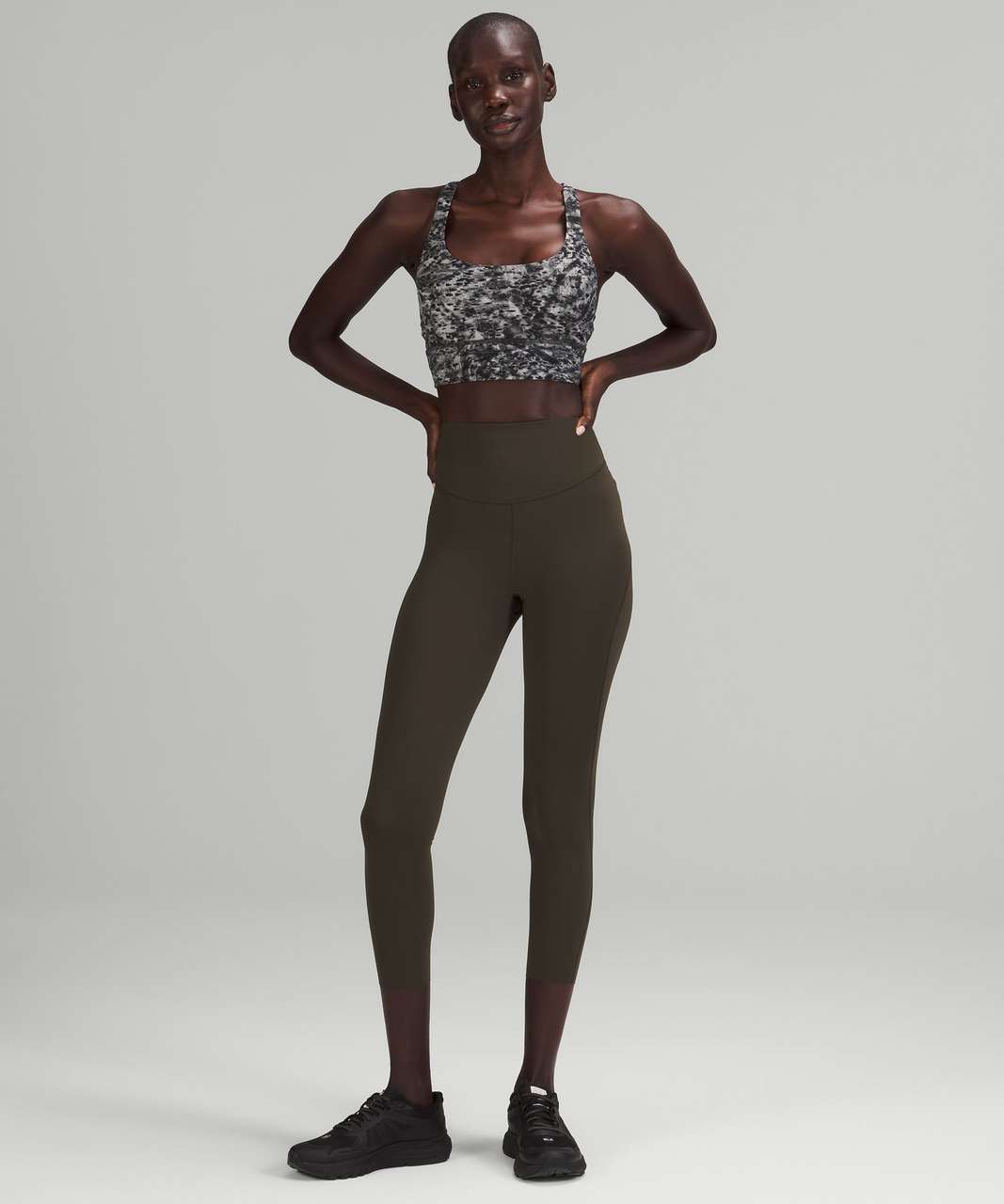 Lululemon Base Pace High-Rise Crop 23" - Dark Olive