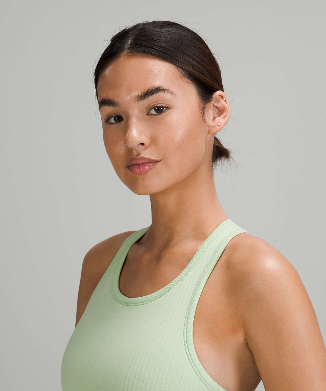 Lululemon Ebb to Street Cropped Racerback Tank Top - Creamy Mint