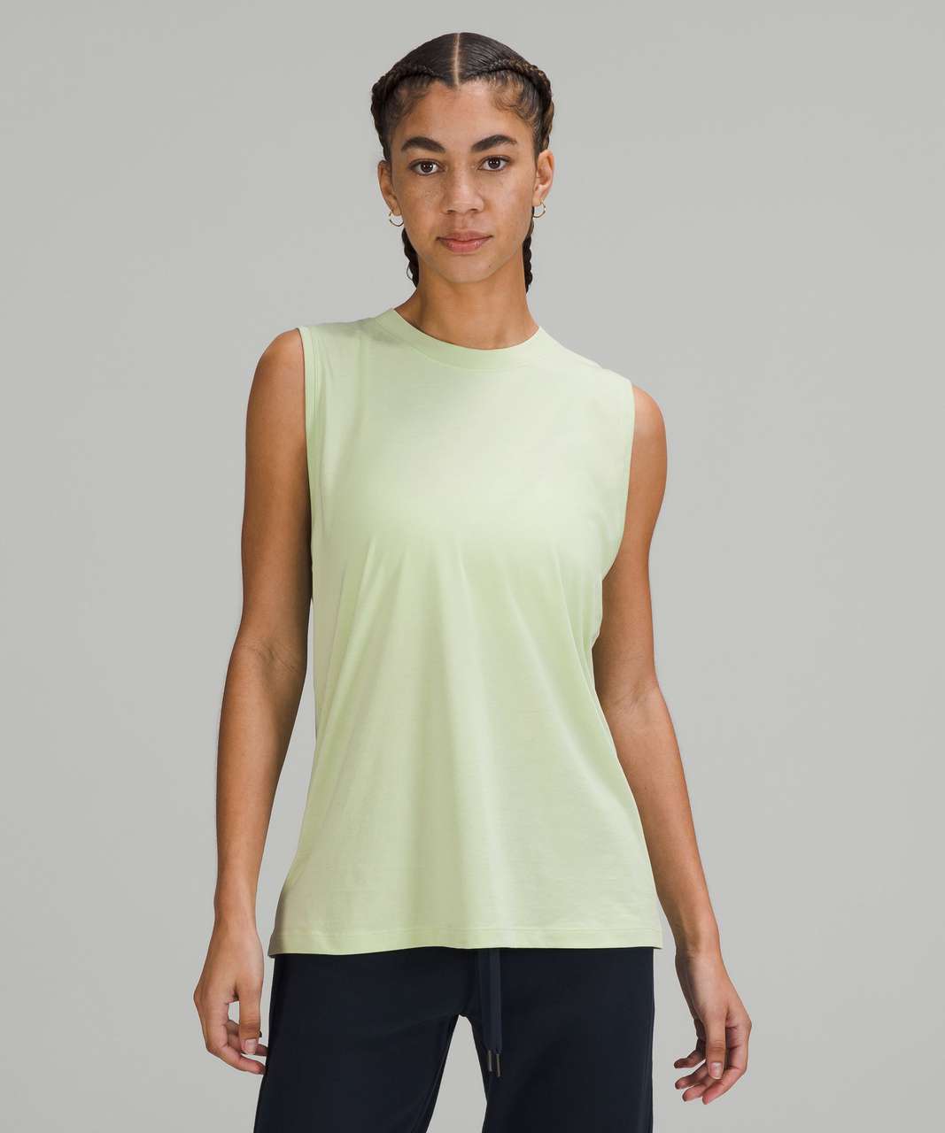 Lululemon High Neck Running and Training Tank Top - Rainforest Green - lulu  fanatics