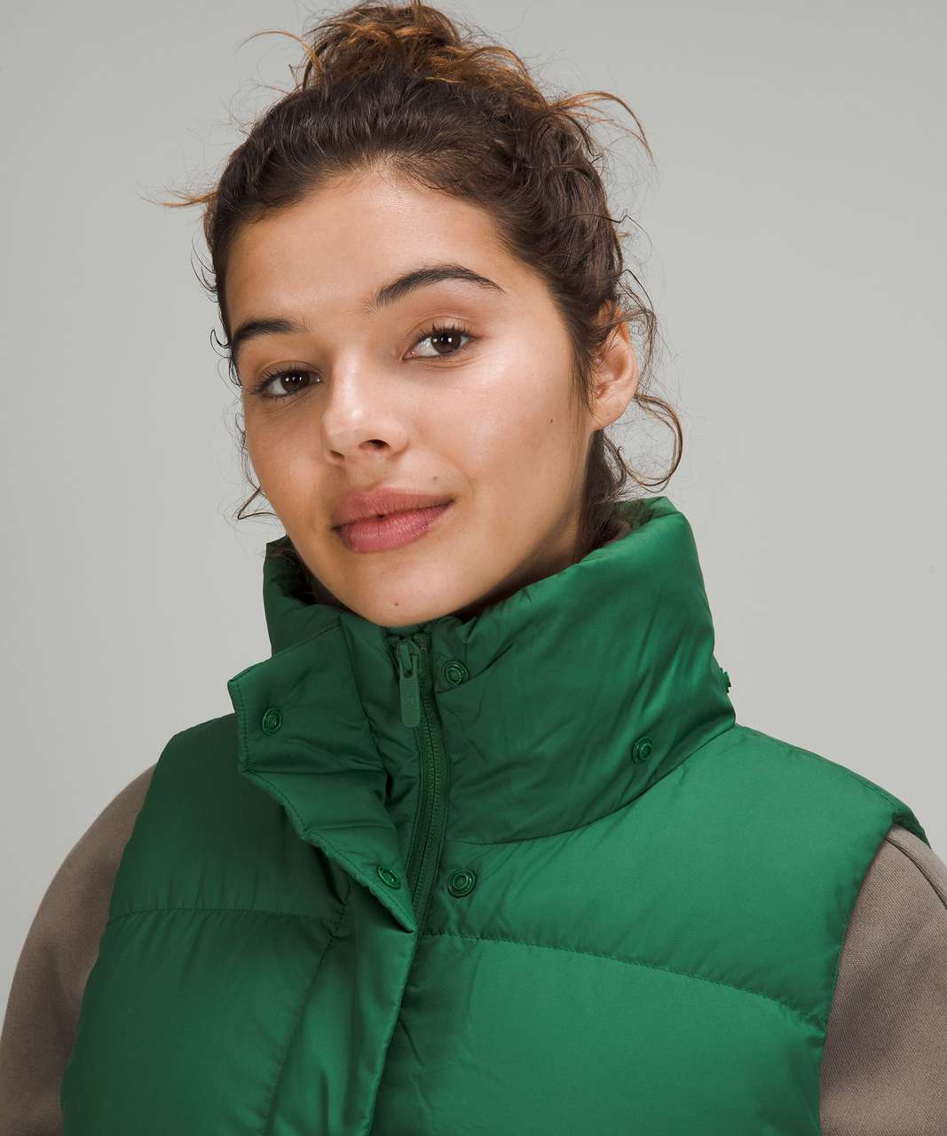 Lululemon Wunder Puff Cropped Vest - Everglade Green