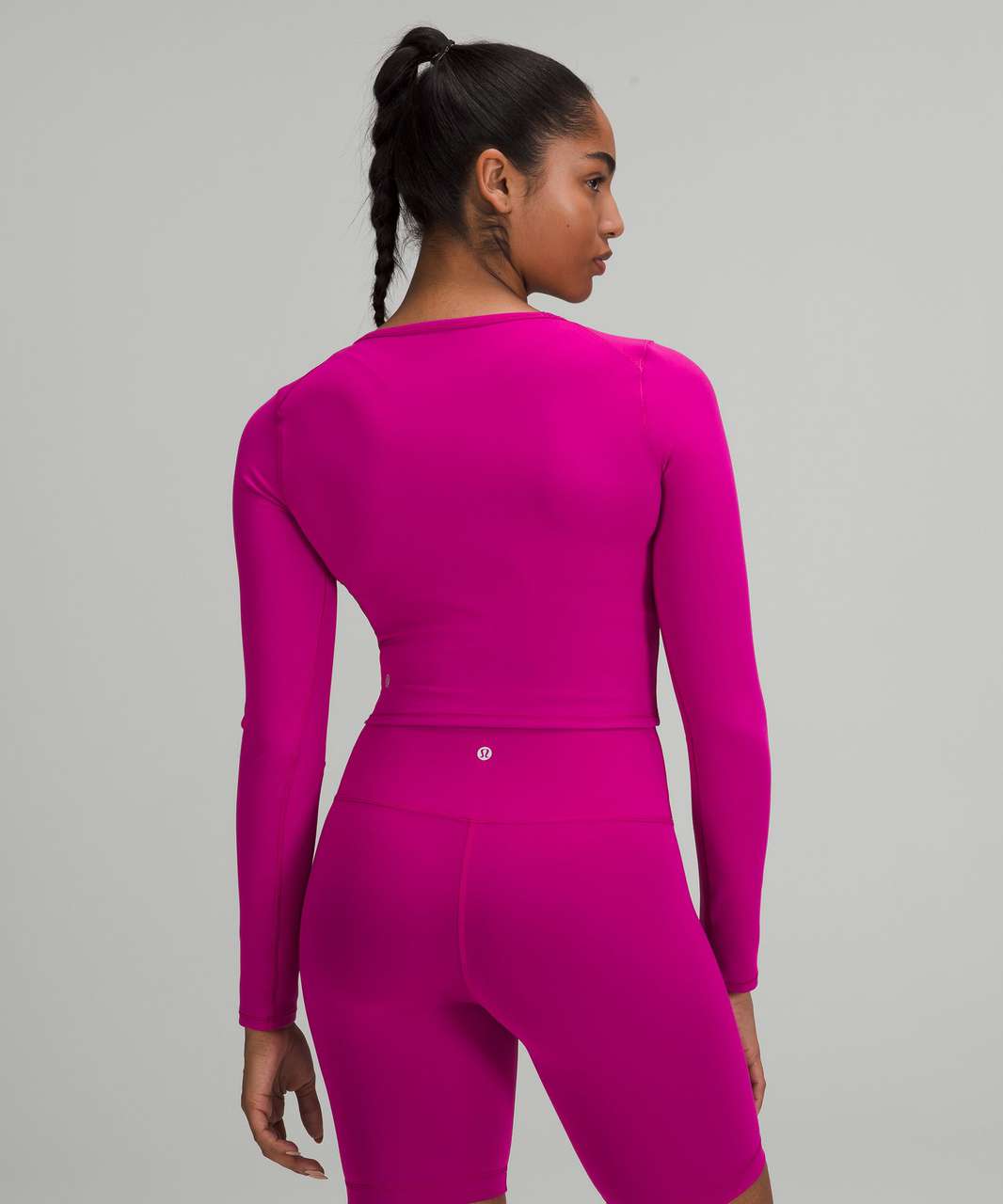 Lululemon Wunder Train Cropped Long Sleeve Shirt - Ripened Raspberry - lulu  fanatics