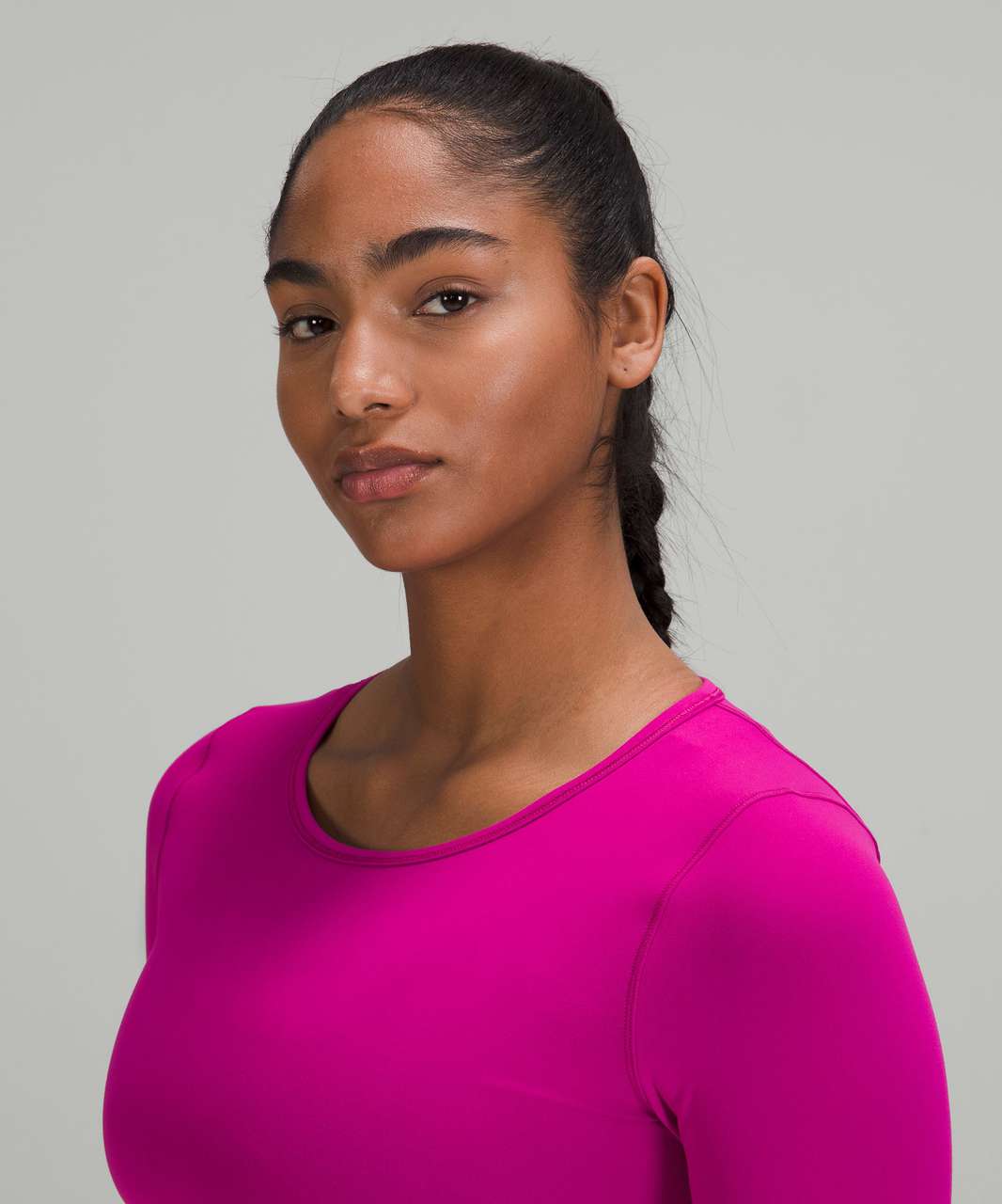 Lululemon La Keyhole Reversible Long Sleeve In Ripened Raspberry