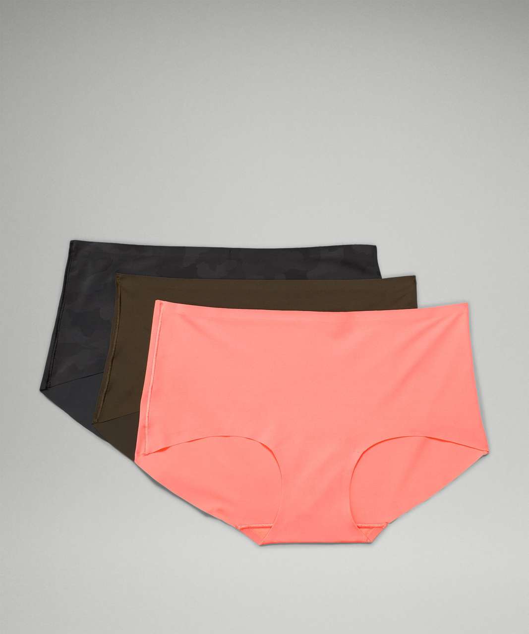 Lululemon InvisiWear Mid Rise Thong Underwear 3 Pack - Wisteria Purple /  Sonic Pink / Rhino Grey - lulu fanatics