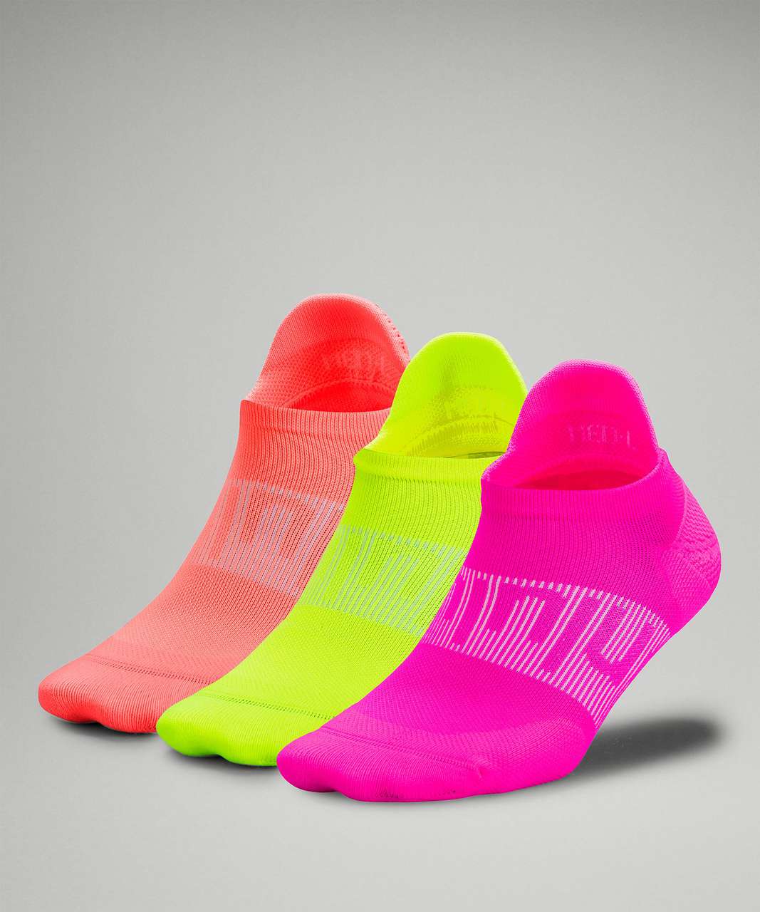 Lululemon Power Stride Tab Sock 3 Pack - Highlight Pink / Highlight Yellow / Sunset