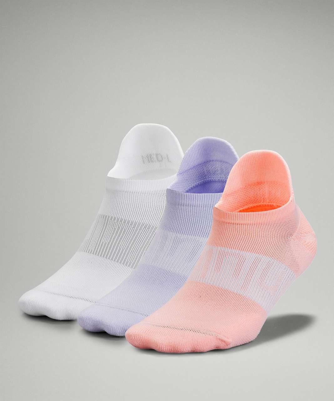 Lululemon Power Stride Tab Sock 3 Pack - Dew Pink / Pastel Blue / White