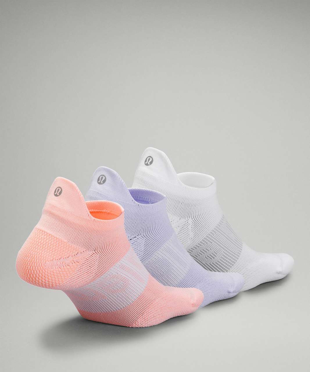 Lululemon Power Stride Tab Sock 3 Pack - Dew Pink / Pastel Blue / White