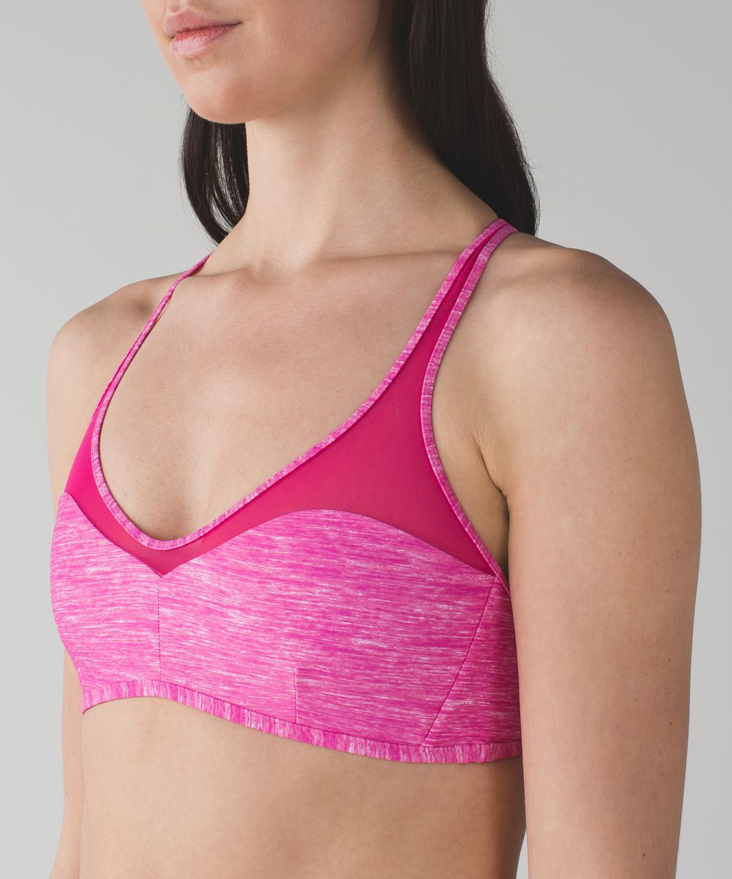 Lululemon Water: Salty Swim Sport Top - Mini Oki Heathered Print White Pow Pink Light / White