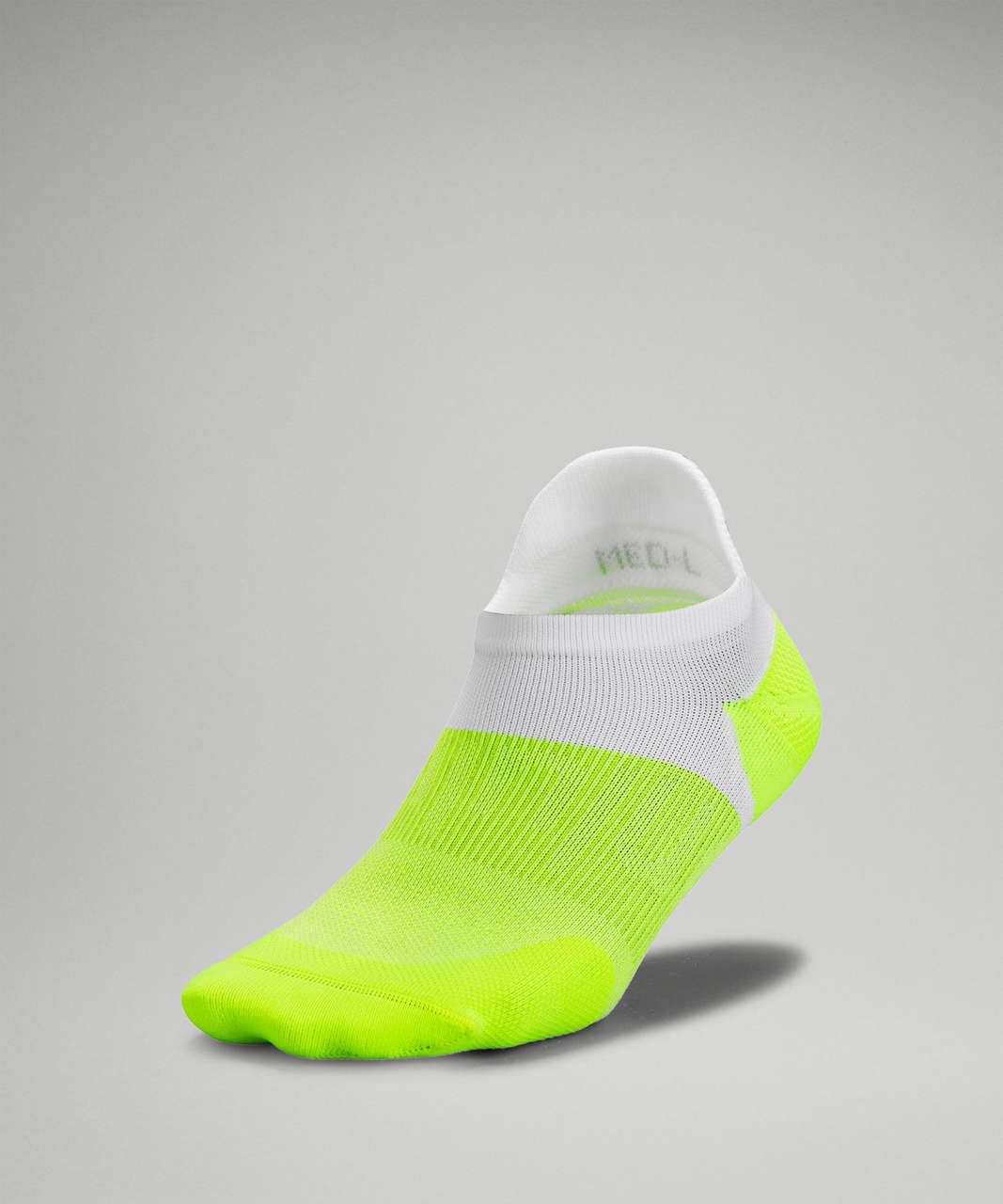 Lululemon Power Stride Tab Sock *Anti-Stink - White / Highlight Yellow