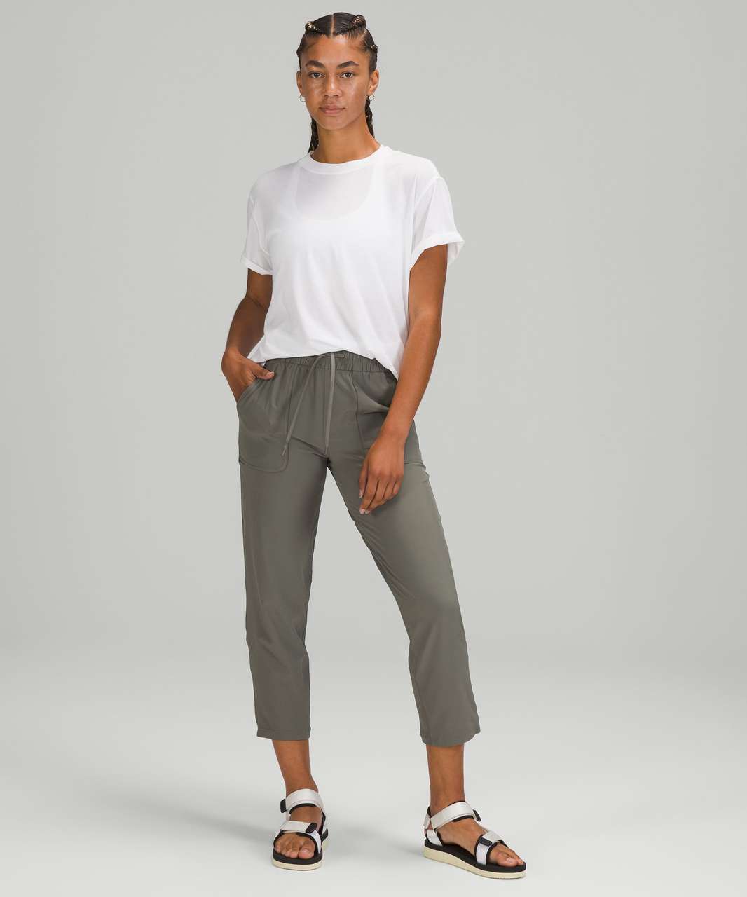 Lululemon Beyond the Studio Crop - Grey Sage