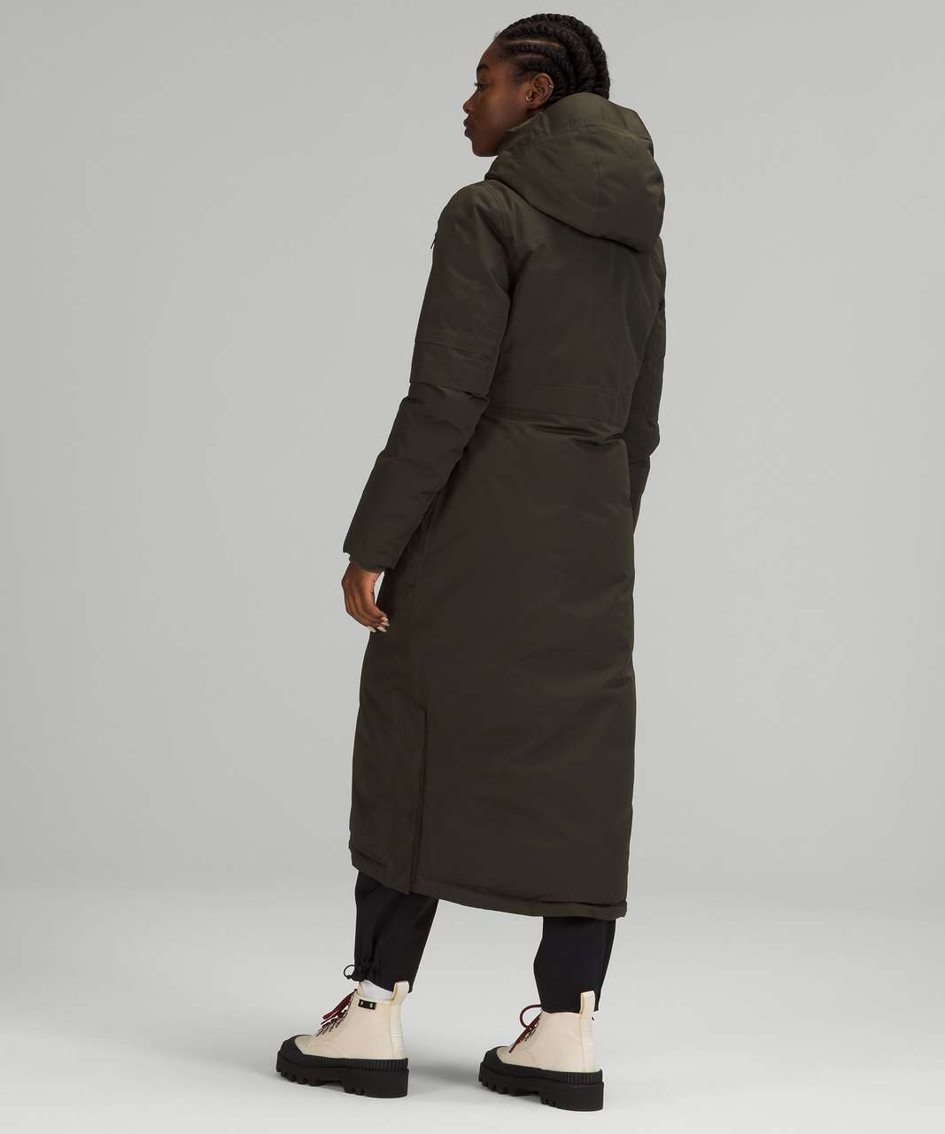 Lululemon Winter Warrior Long Parka - Dark Olive