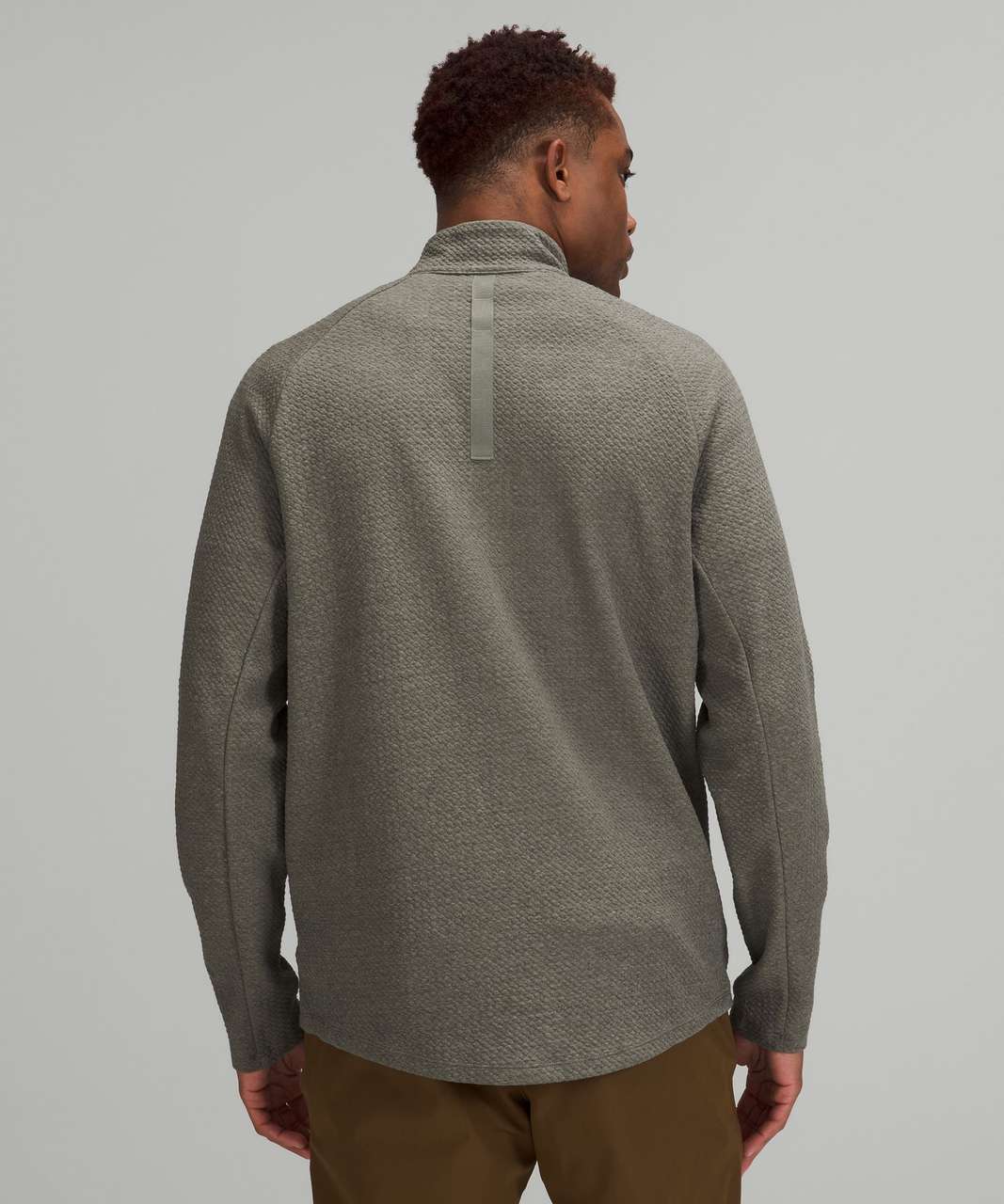 Lululemon At Ease Half-Zip - Heathered Grey Sage / Black