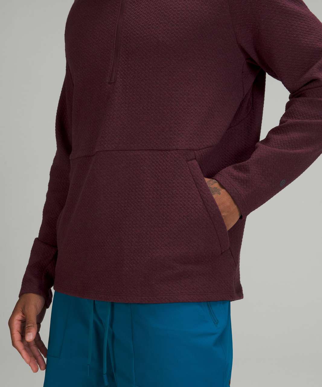 Lululemon At Ease Half-Zip - Heathered Cassis / Black