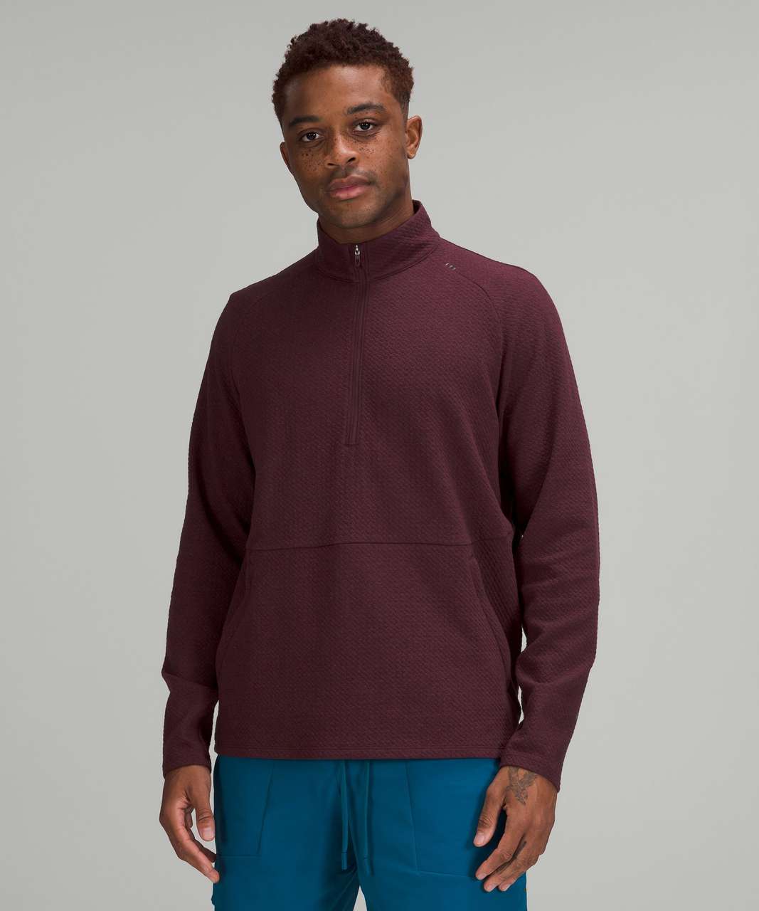 Lululemon At Ease Half-Zip - Heathered Cassis / Black