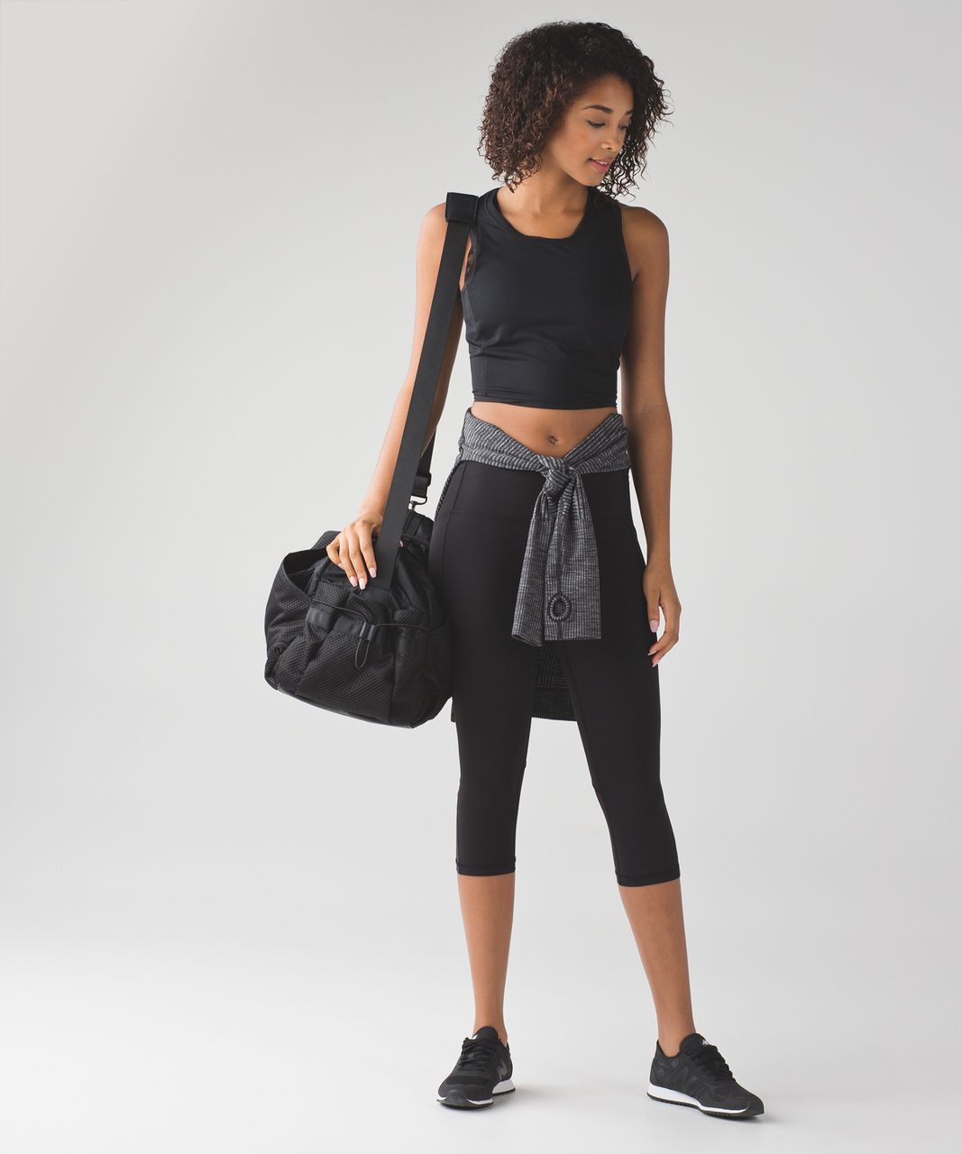 Lululemon Free Runner Crop - Black - lulu fanatics