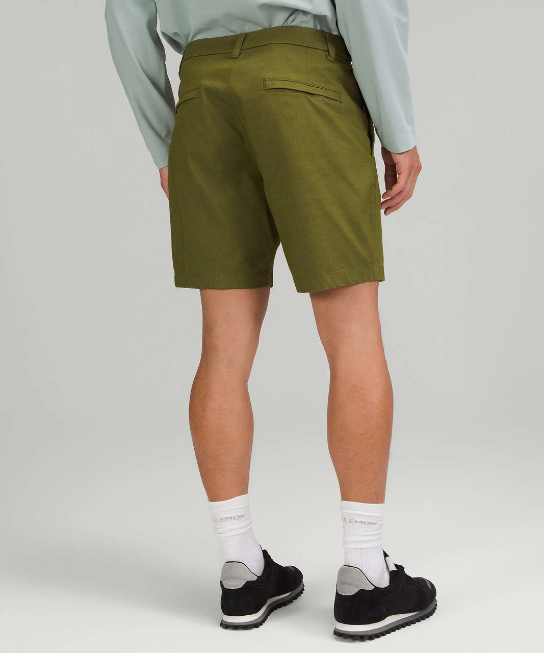 Lululemon Commission Classic-Fit Short 7" *Oxford - Juniper Green / White