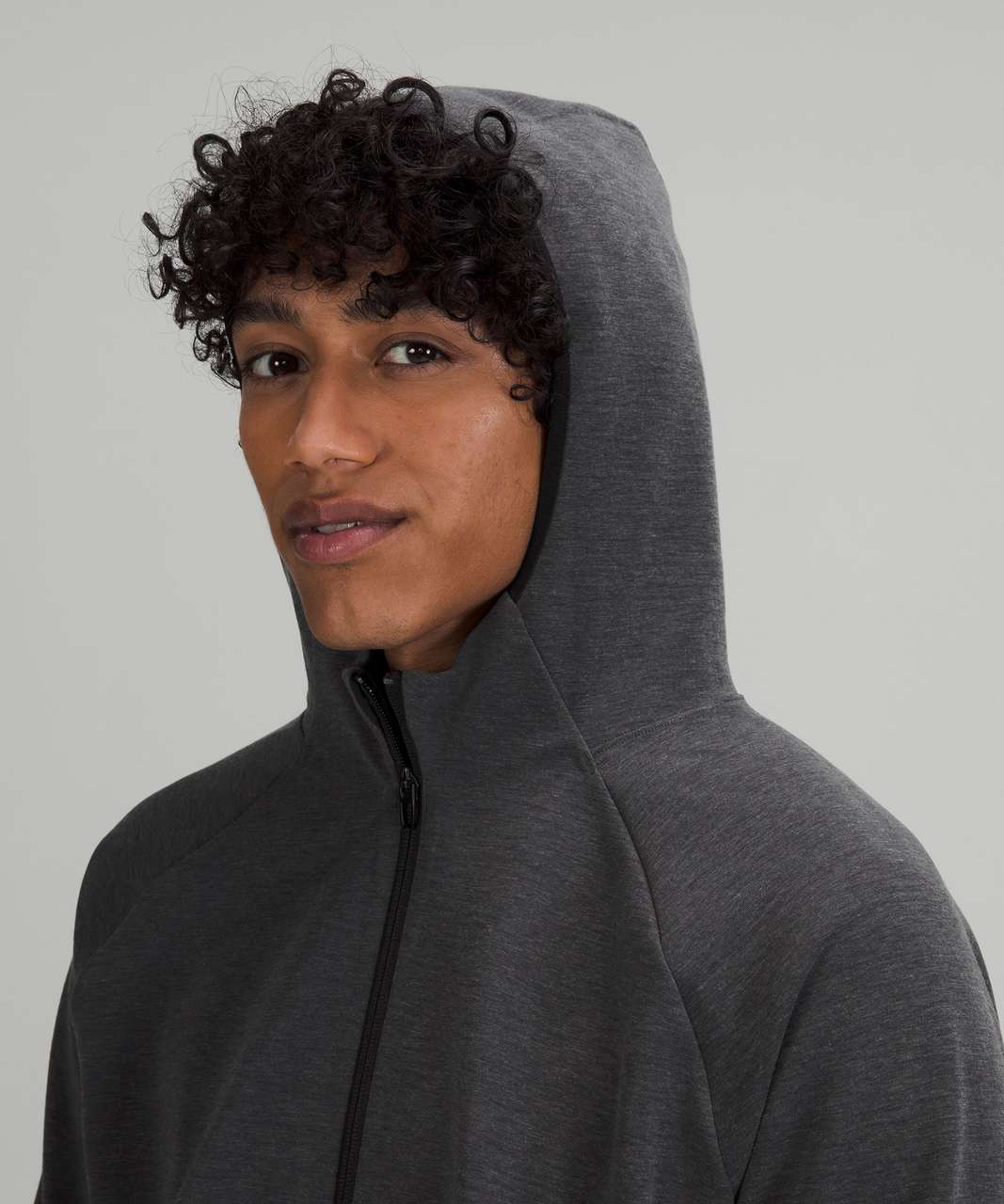 Lululemon GridLiner Fleece Zip Hoodie - Heathered Black - lulu 