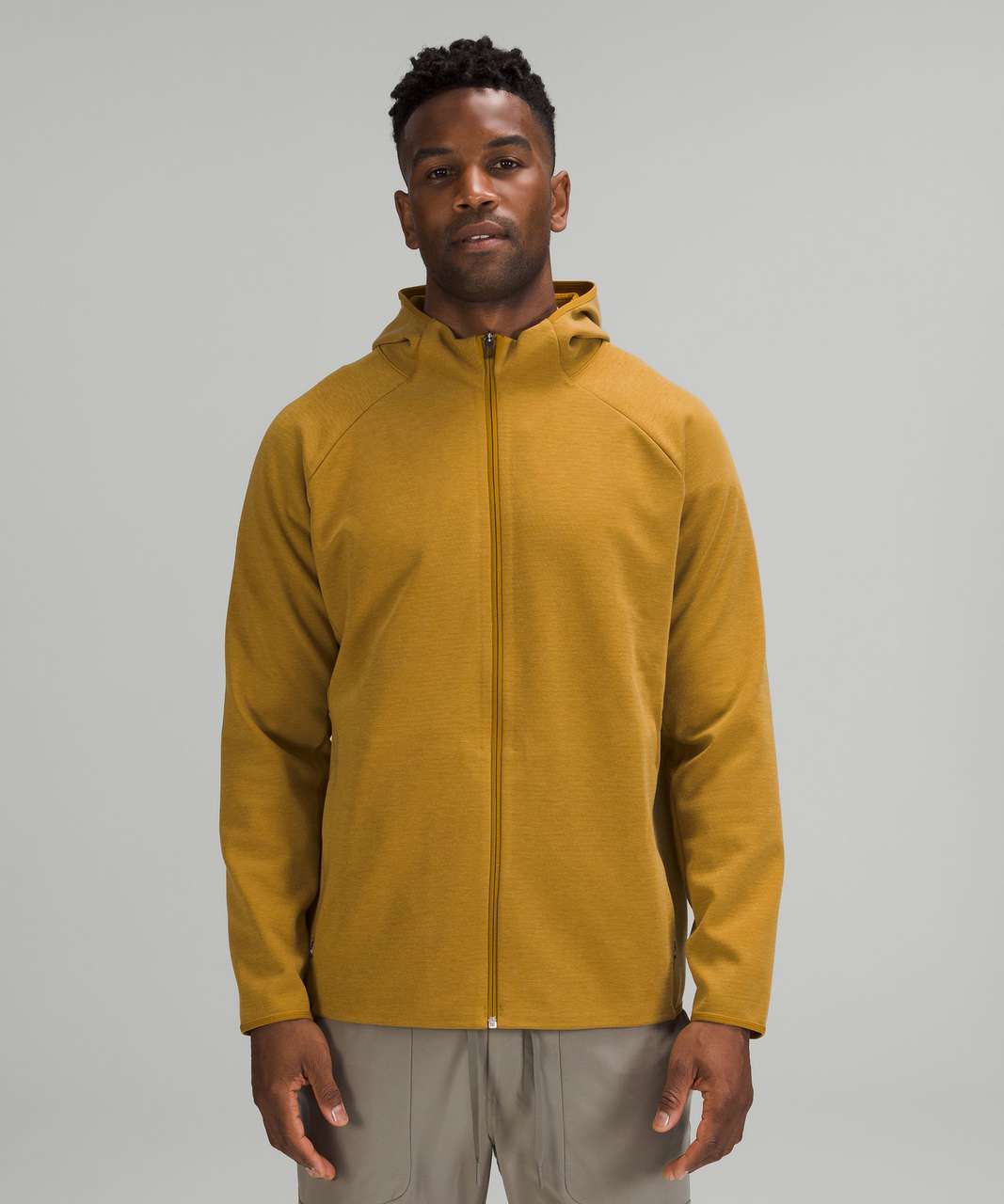 Lululemon GridLiner Fleece Zip Hoodie - Heathered Gold Spice