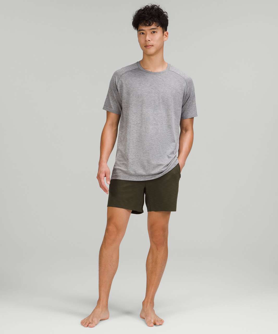 Lululemon Balancer Short 6"*Everlux - Heathered Dark Olive