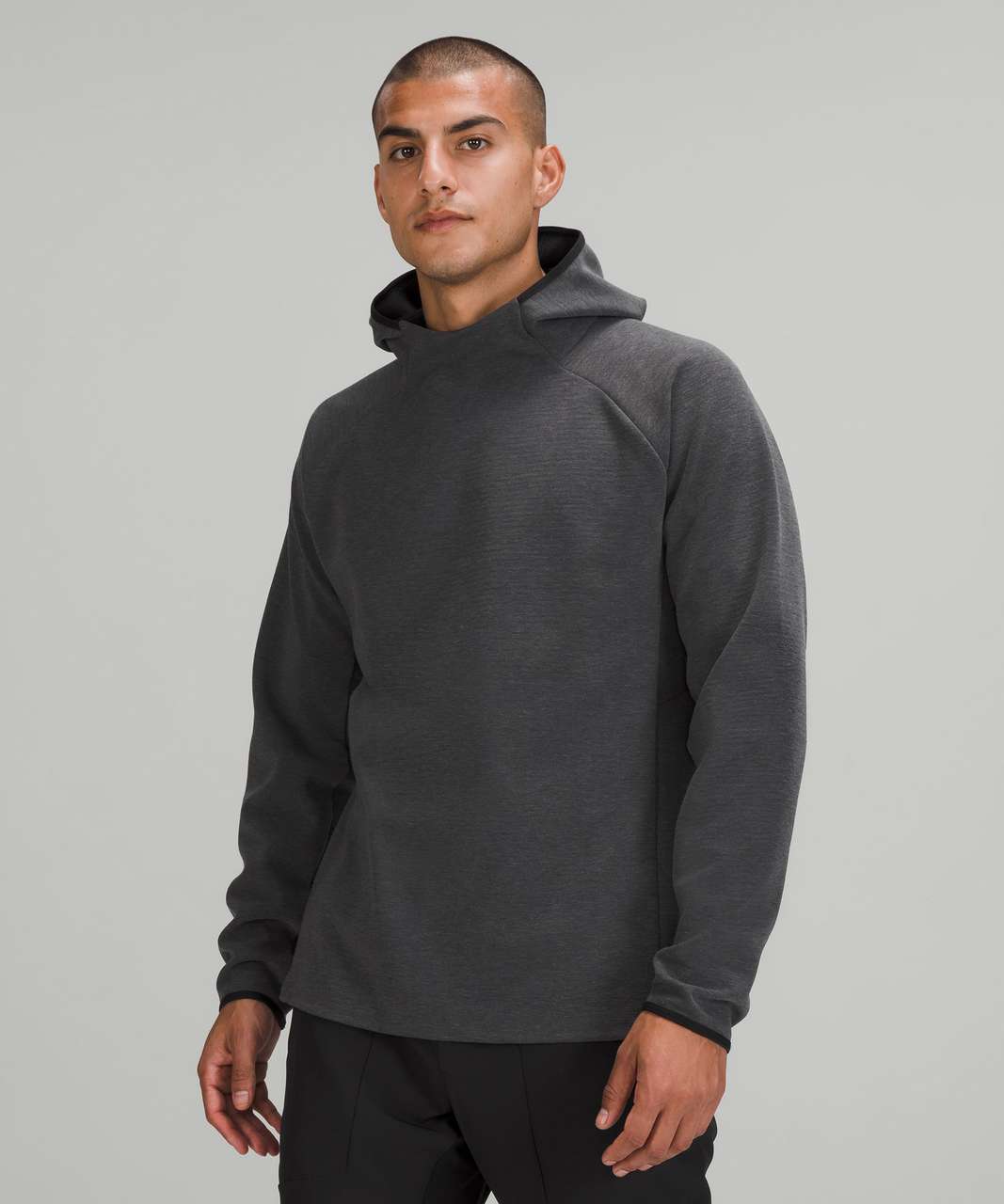 Lululemon GridLiner Fleece Hoodie - Heathered Black - lulu fanatics