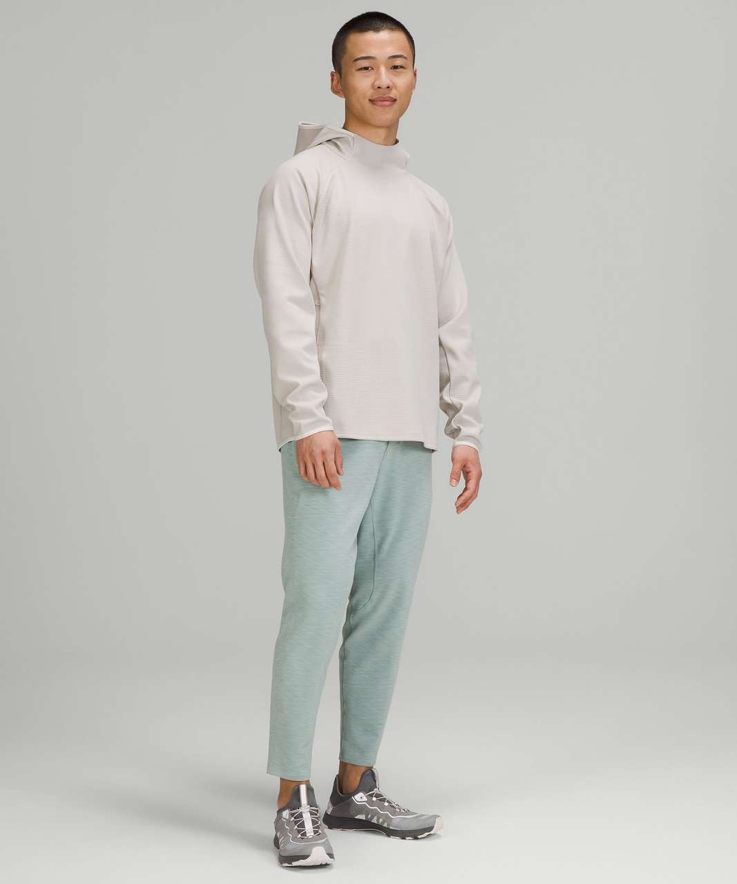 Lululemon GridLiner Fleece Hoodie - Heathered Dove Grey