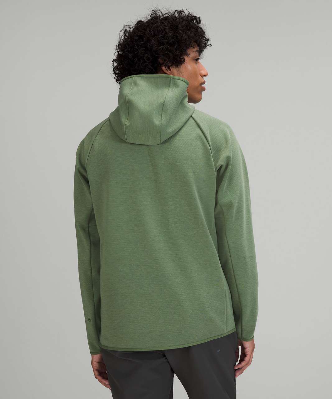 Lululemon GridLiner Fleece Hoodie - Heathered Green Twill