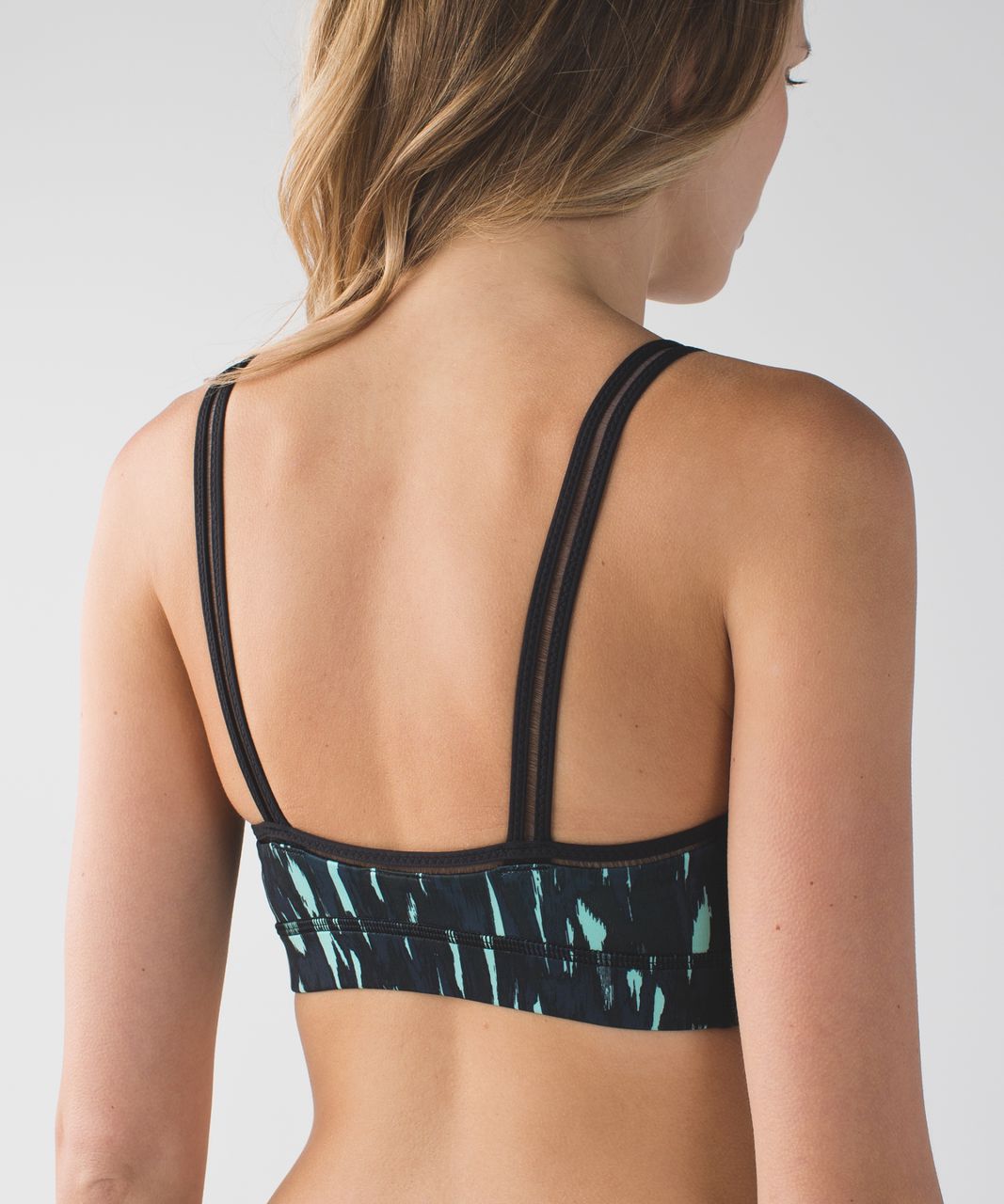 Lululemon Straight Up Bra - Painted Animal Menthol Black / Black