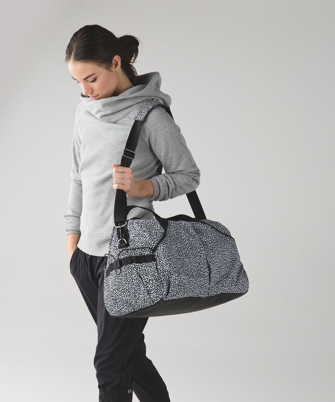 Lululemon Extra Mile Duffel - Miss Mosaic Black / Black