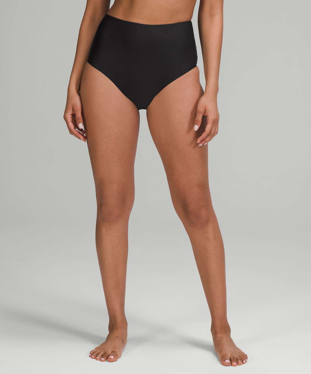 BLACK HIGH WAIST BOTTOM – nessyswimwear